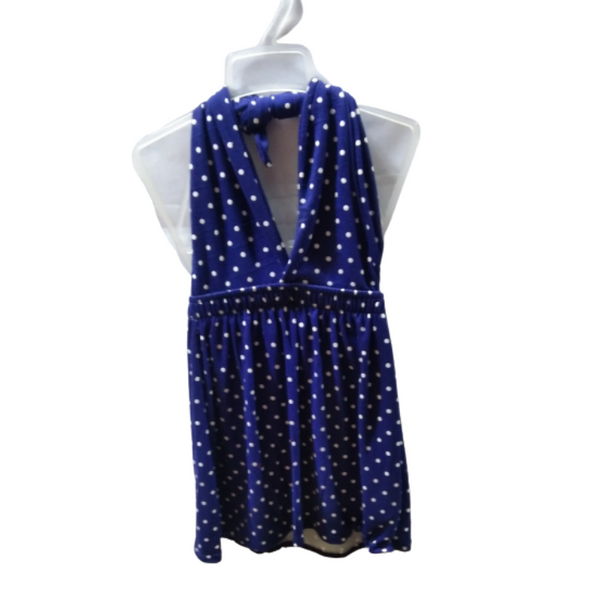 Polka Dots Sleeveless dress for Kids - Blue