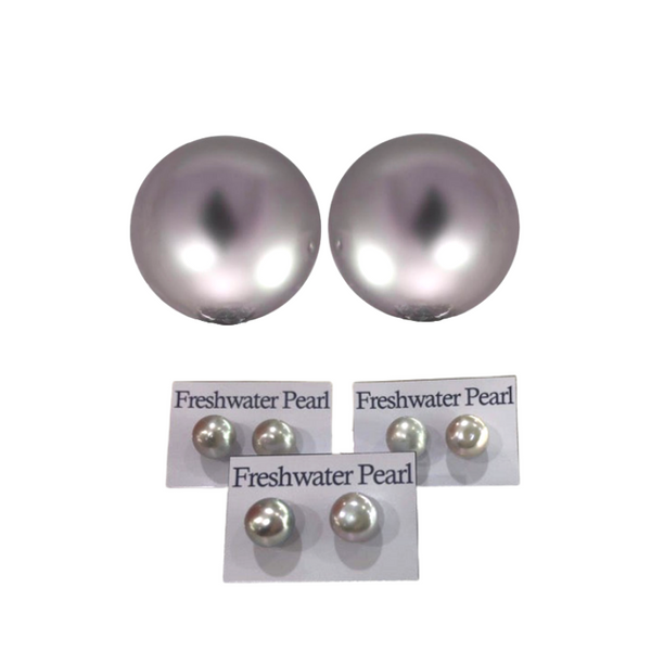 Pearl Stud - Gray