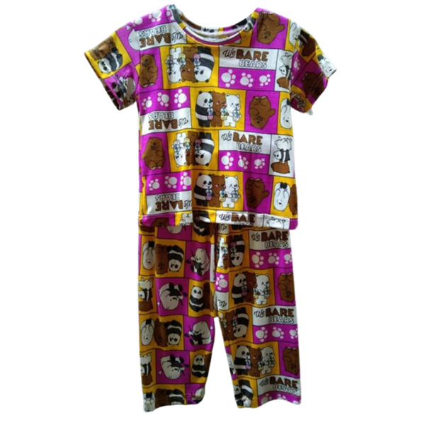 Large - Terno shirt & pajama for kids ( Unisex) - We Bare Bears