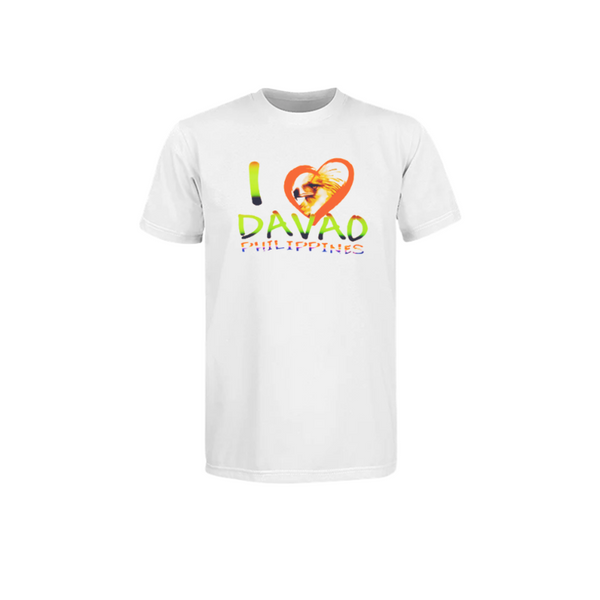 T-shirt - White - I LOVE DAVAO PHILIPPINES (freesize)