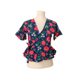 Olivia Top - Navy Blue (Floral)