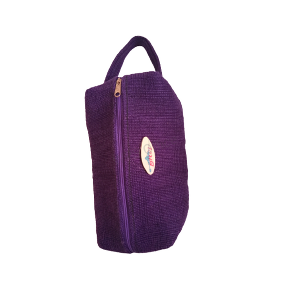 Violet Abaca Pouch