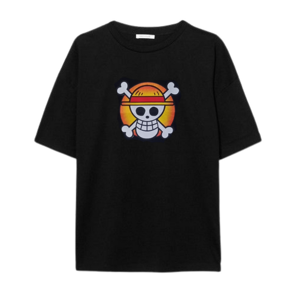 Oversized T-Shirt - One Piece Anime Logo Print