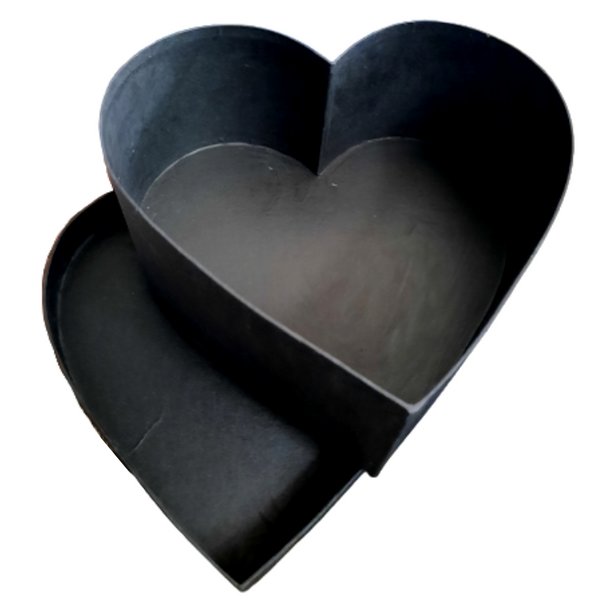 Heart Shaped Box Storage - Black