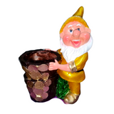 Lucky Dwarf with Coin Jar - Yellow