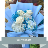 White Roses Bouquet with Assorted Flowers