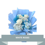 White Roses Bouquet with Assorted Flowers