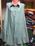 Duster Dress with Collar - Teal