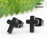 Cross Stainless Steel Stud Earrings