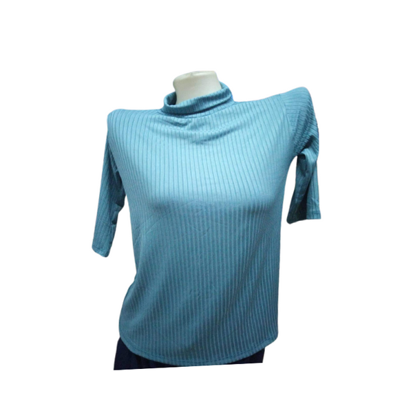 Knitted Blouse 3/4 - Blue