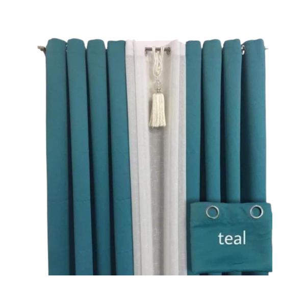 3 in 1 Blackout Curtain - Teal