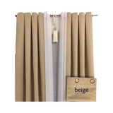 3 in 1 Blackout Curtain - Beige