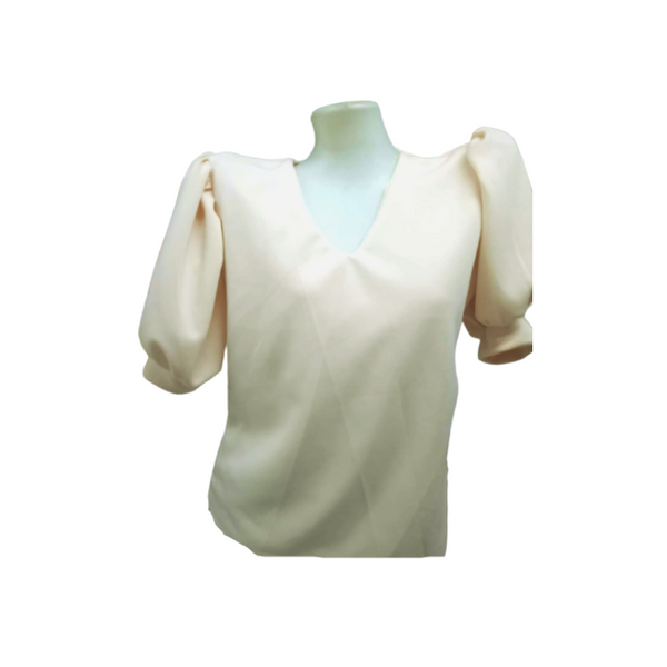 Neoprene Blouse - Cream