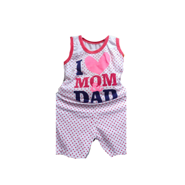 Terno Kids Wear - I LOVE MOM & DAD - Pink