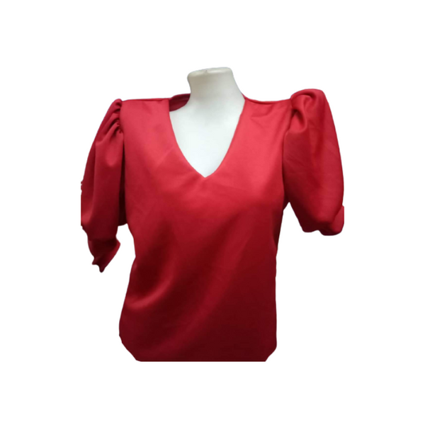 Neoprene Blouse - Red