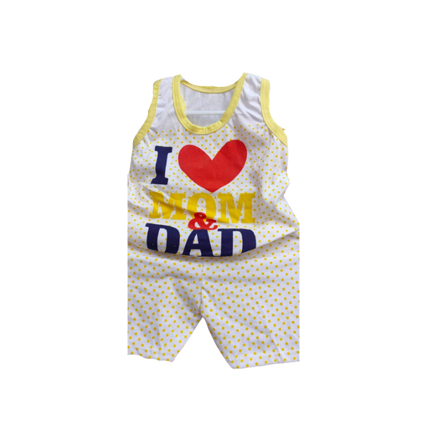 Terno Kids Wear - I LOVE MOM & DAD - Yellow