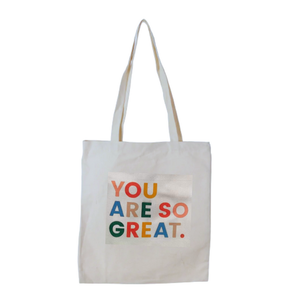 Canvas Tote Bag - You are so Great Print