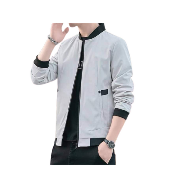 Men's Jacket with Zipper Waterproof - Gray