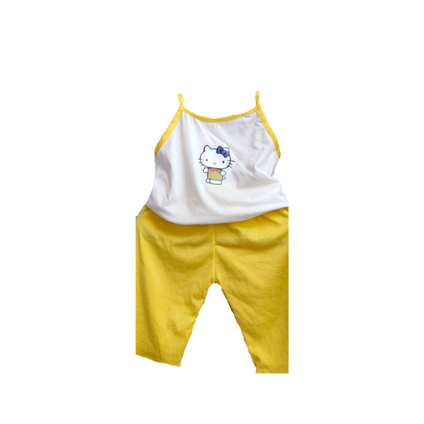 Terno Kids Wear Pajama - Hello Kitty Yellow