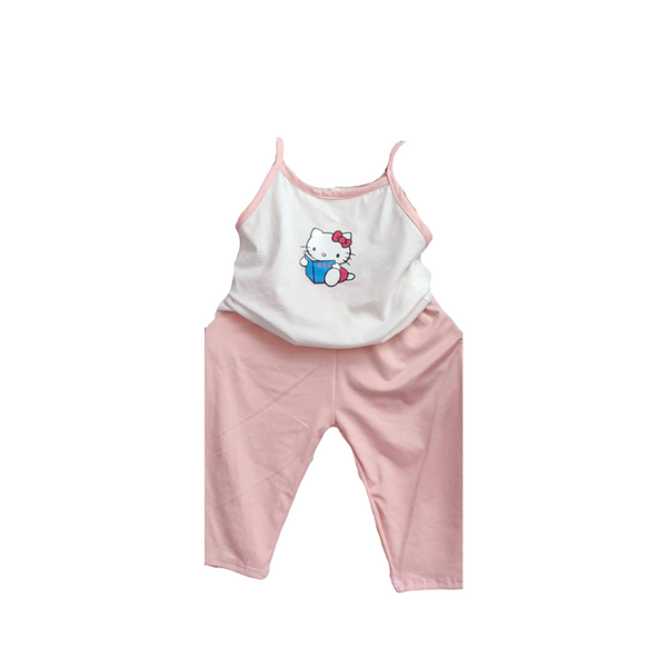 Terno Kids Wear Pajama - Hello Kitty Pink