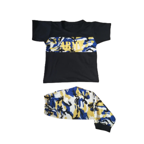 Terno for Boys - ARMY Print - Army Design Blue