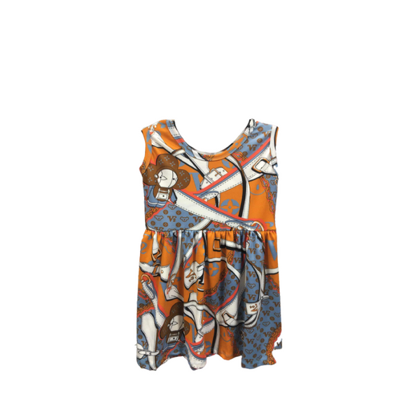 Dress for Kids - Orange (for 1-3 years old)