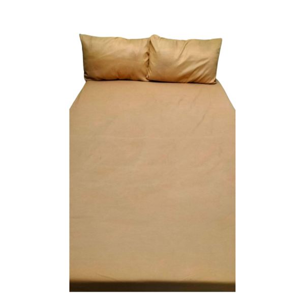 Bedsheet Queen-size with 2 Pillow Case - Plain Beige