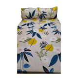 Bedsheet Queen-size with 2 Pillow Case - Leaves Design