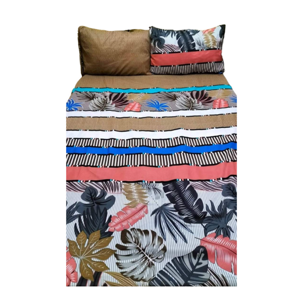 Bedsheet Queen-size with 2 Pillow Case - Leaves #2 Design