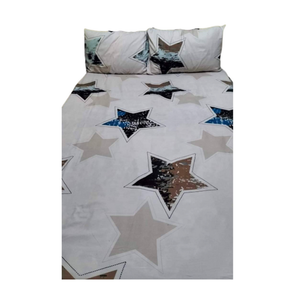 Bedsheet Queen-size with 2 Pillow Case - Stars Design