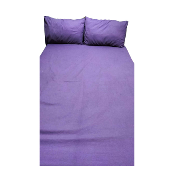 Bedsheet Queen-size with 2 Pillow Case - Plain Purple