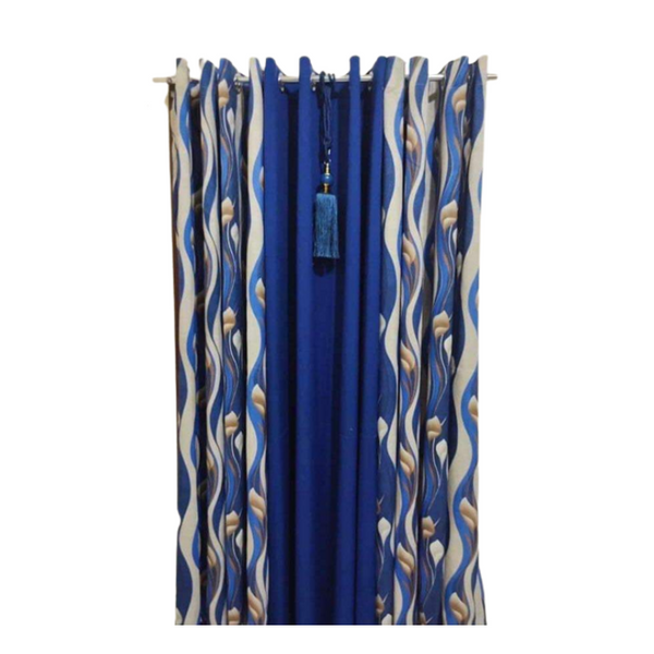 3 in 1 Cam Design Curtain - Blue