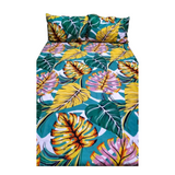 Bedsheet Single with 2 Pillow Case - Leaves Design