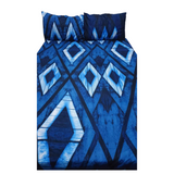 Bedsheet Single with 2 Pillow Case - Blue Diamonds Design