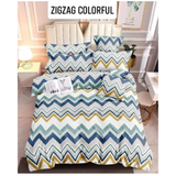 Bed Sheet for Single Bed - Zigzag Colorful