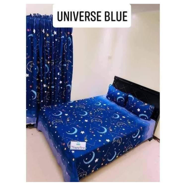 Bed Sheet For Single Bed Universe Blue ANEC Global bed-sheet-for-single-bed-universe-blue-anec-global