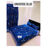 Bed Sheet for Single Bed - Universe Blue