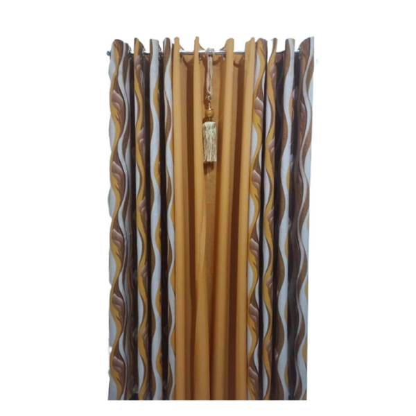 3 in 1 Cam Design Curtain - Yellow