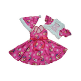 3 in 1 Santa Dress for Kids - Pink