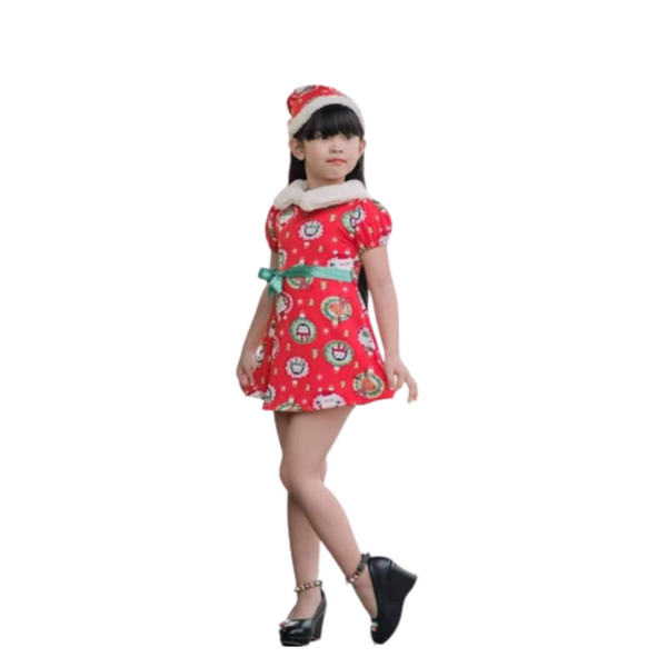 3 in 1 Santa Dress for Kids - Red