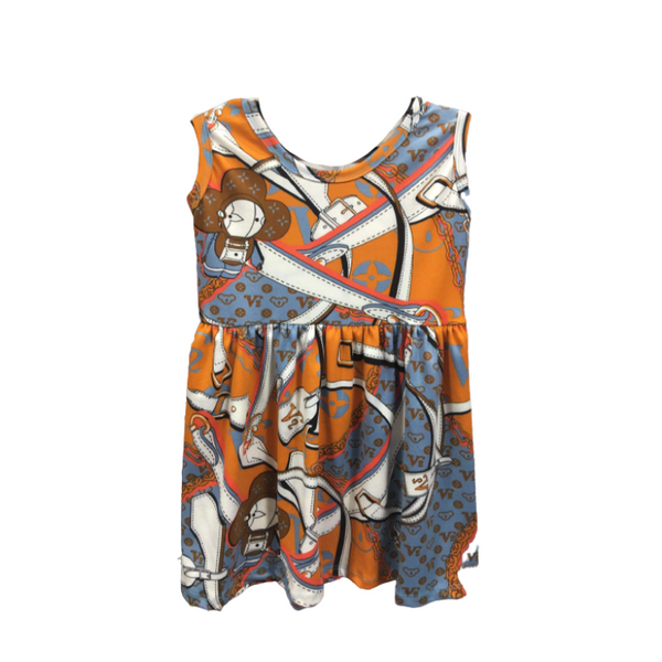 Dress for Kids - Orange (for 3-6 years old)