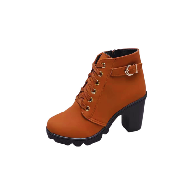 Boots with Heels for Women - Brown
