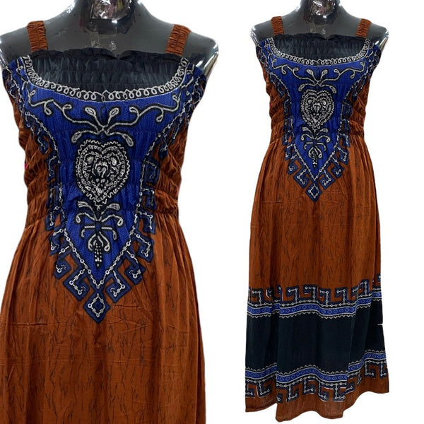 Bohemian Dress Sleeveless Batik Dress - 9