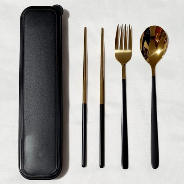 Reusable Stainless Gold Cutlery Gift Set
