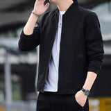 Men's Jacket with Zipper Waterproof - Black