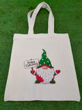 Canvas Tote Bag - Cute Dwarf with Merry Christmas