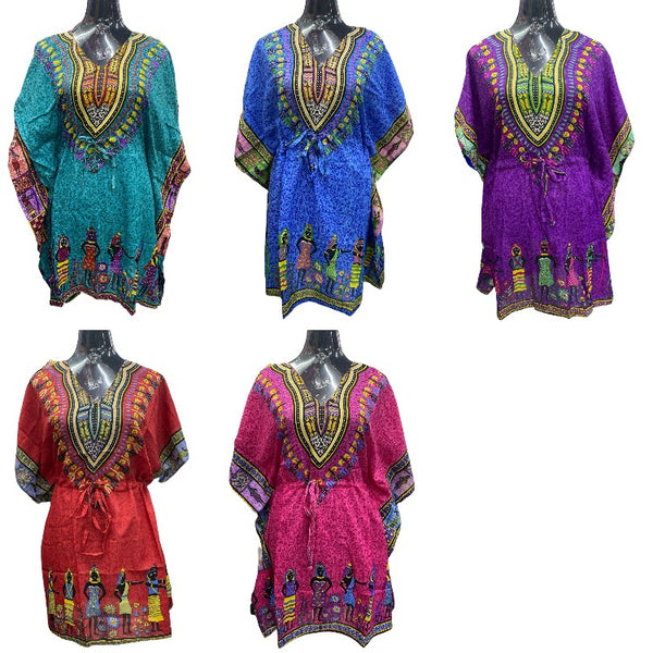 Kaftan Mini Dress or Batik Dress - Design 3