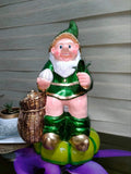 Big Smiley Lucky Pooping Dwarf - Green