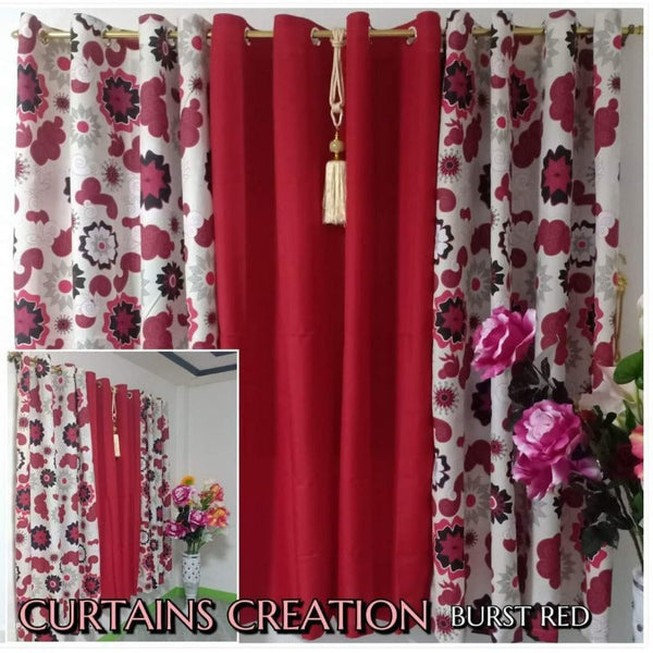 Cretona Curtain 3in1 60×69 - Burst Red