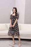 Dress Floral - Black